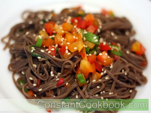 Dinner Tonight: Cold Soba Salad With Peppers And Ponzu Dressing