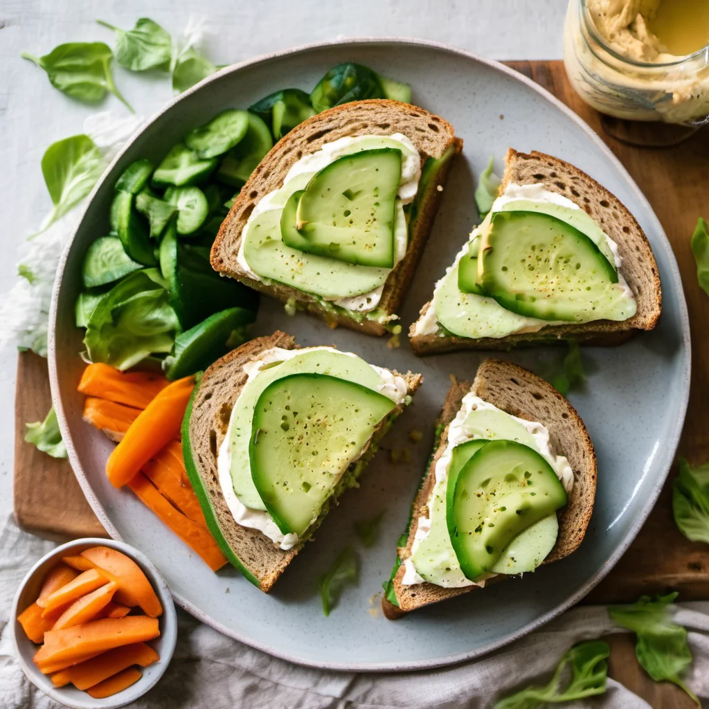 Green Goddess Hummus Sandwich | Constant Cookbook
